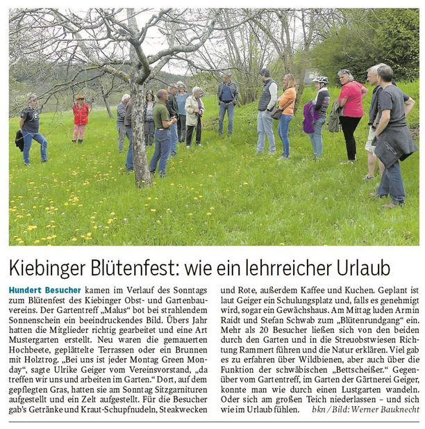 Bericht Schwäbisches Tagblatt, 25.04.2023 Image