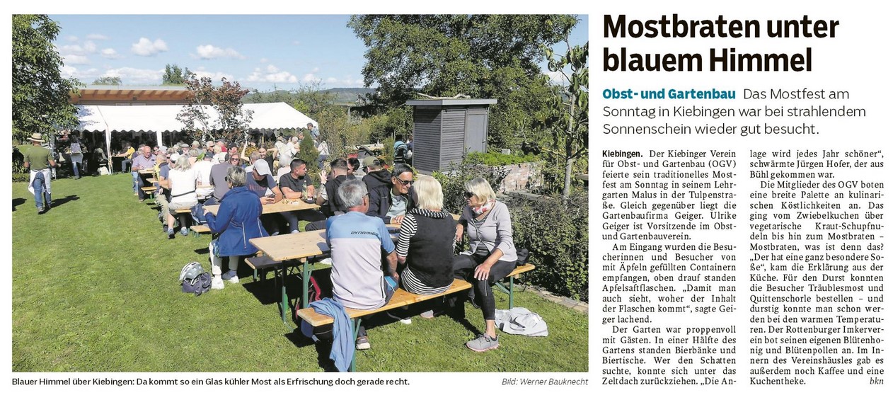 Bericht Schwäbisches Tagblatt 26.09.2023 Image